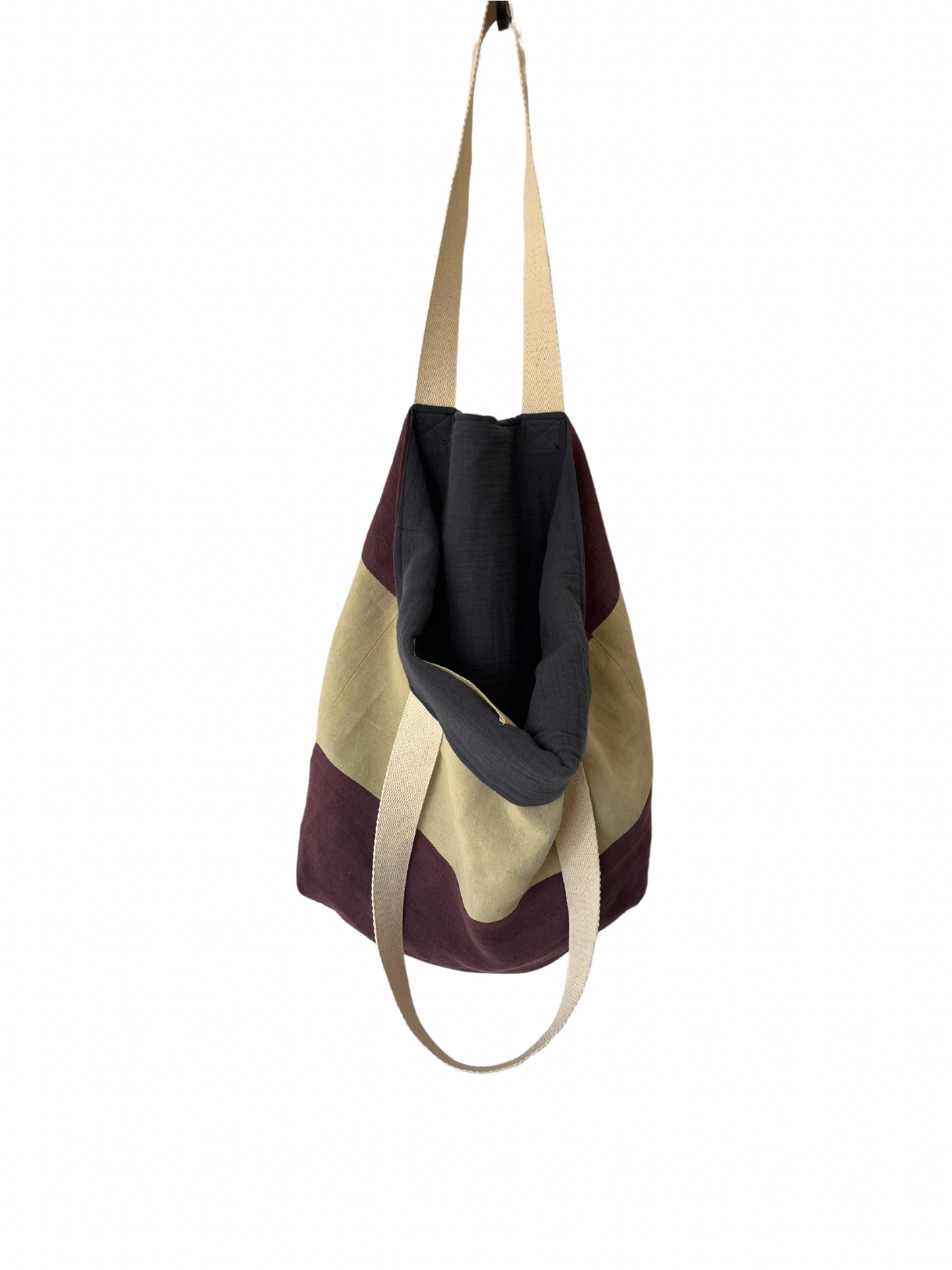 Lined Linen Tote Bag