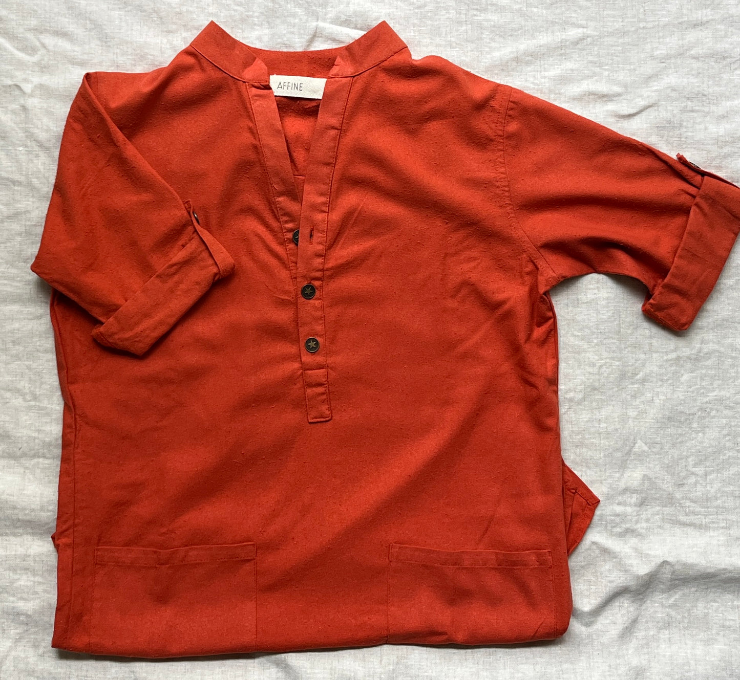 Raw Silk Shirt Dress