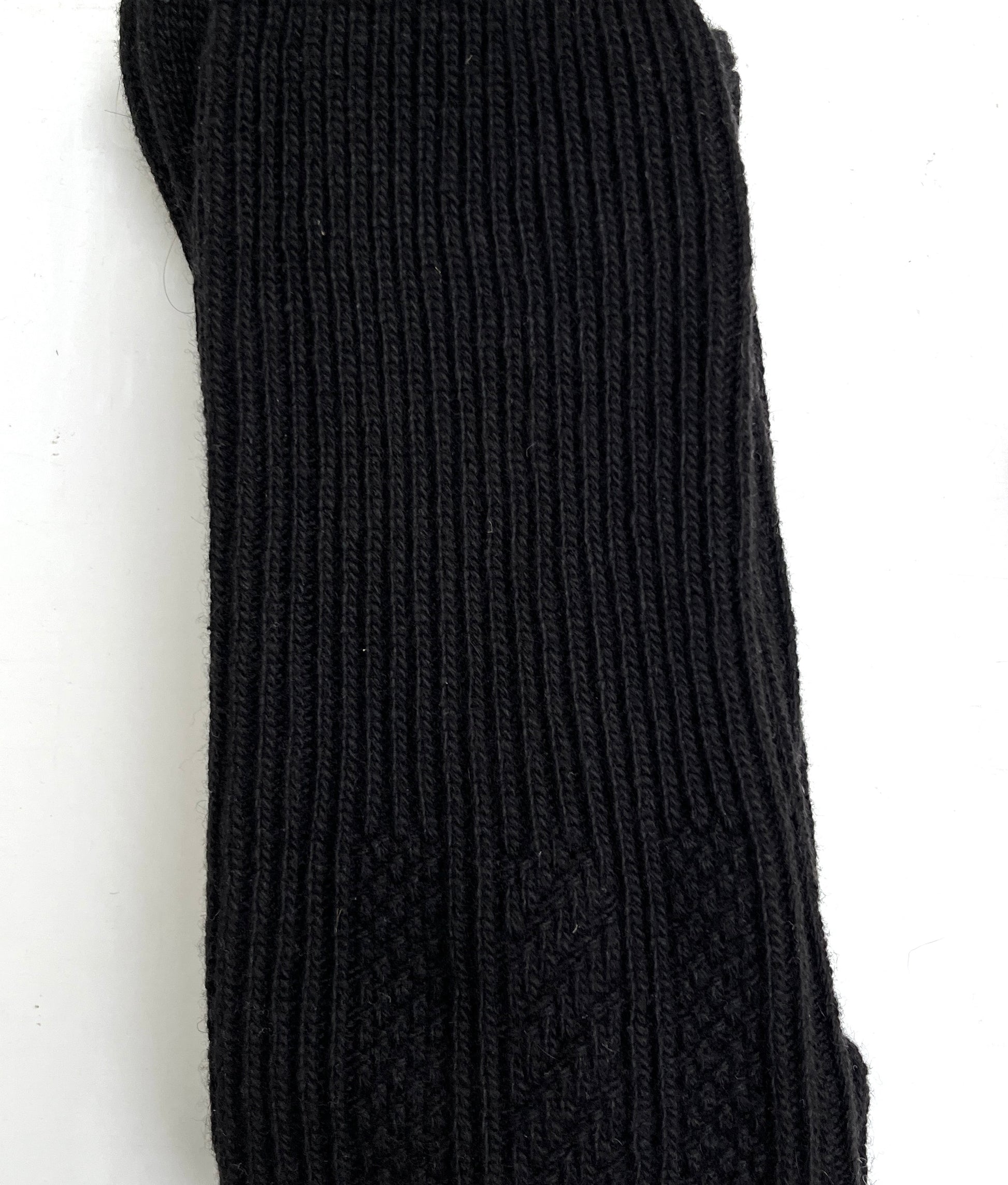 Black merino wool knee high socks.
