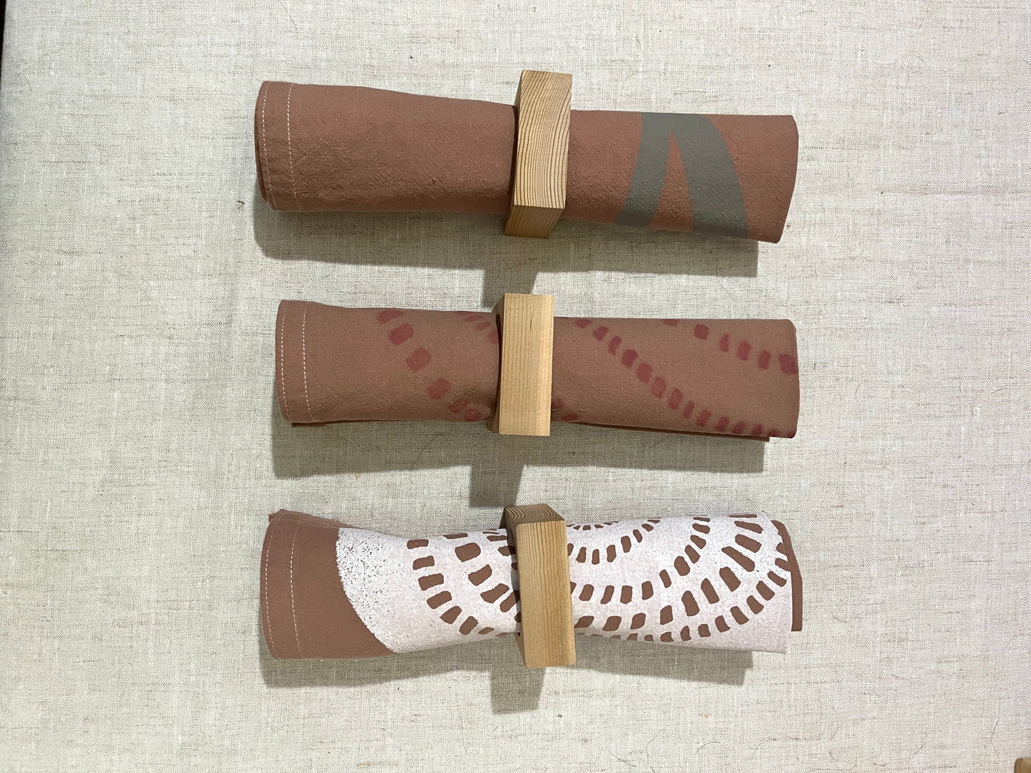 Hand Printed Dinner Napkin Sets