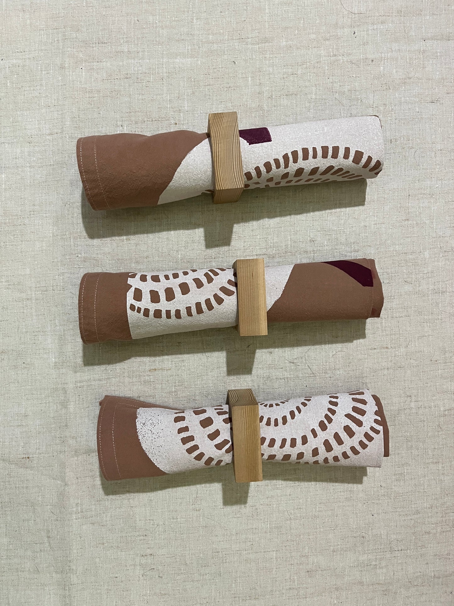 Hand Printed Dinner Napkin Sets