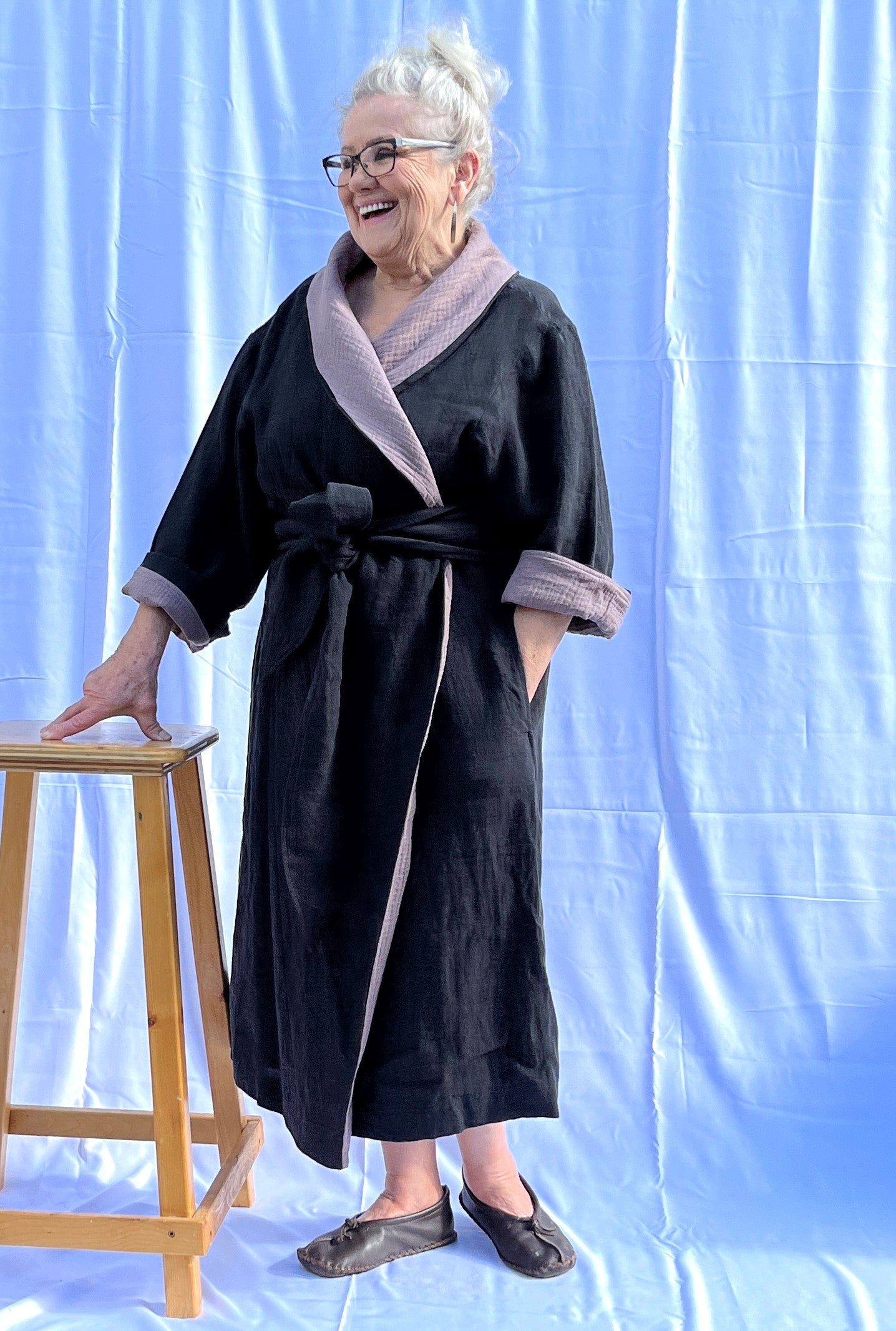 Luxuriously Lined Linen Robe