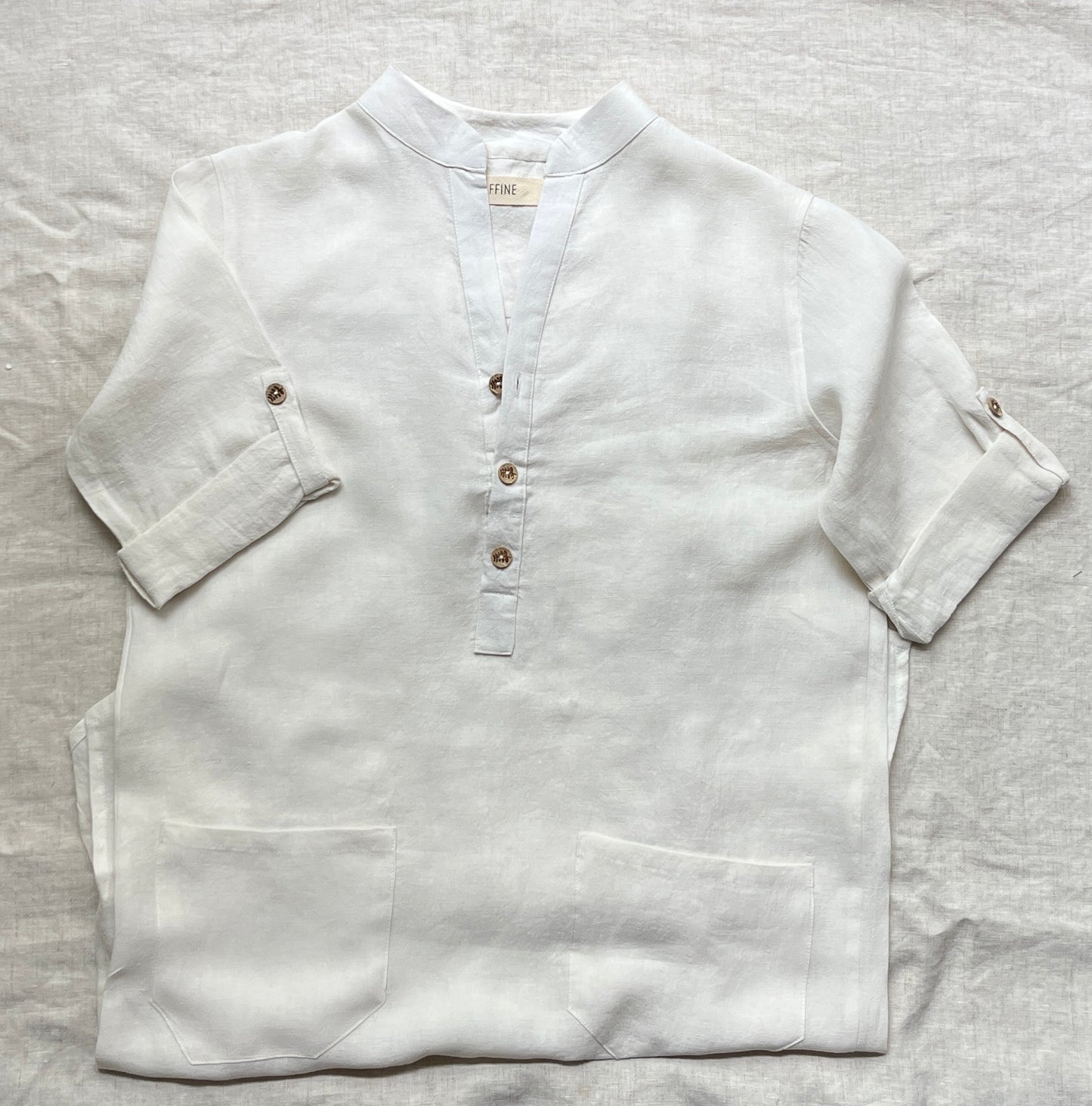 Linen Shirt Dress (Short Version)
