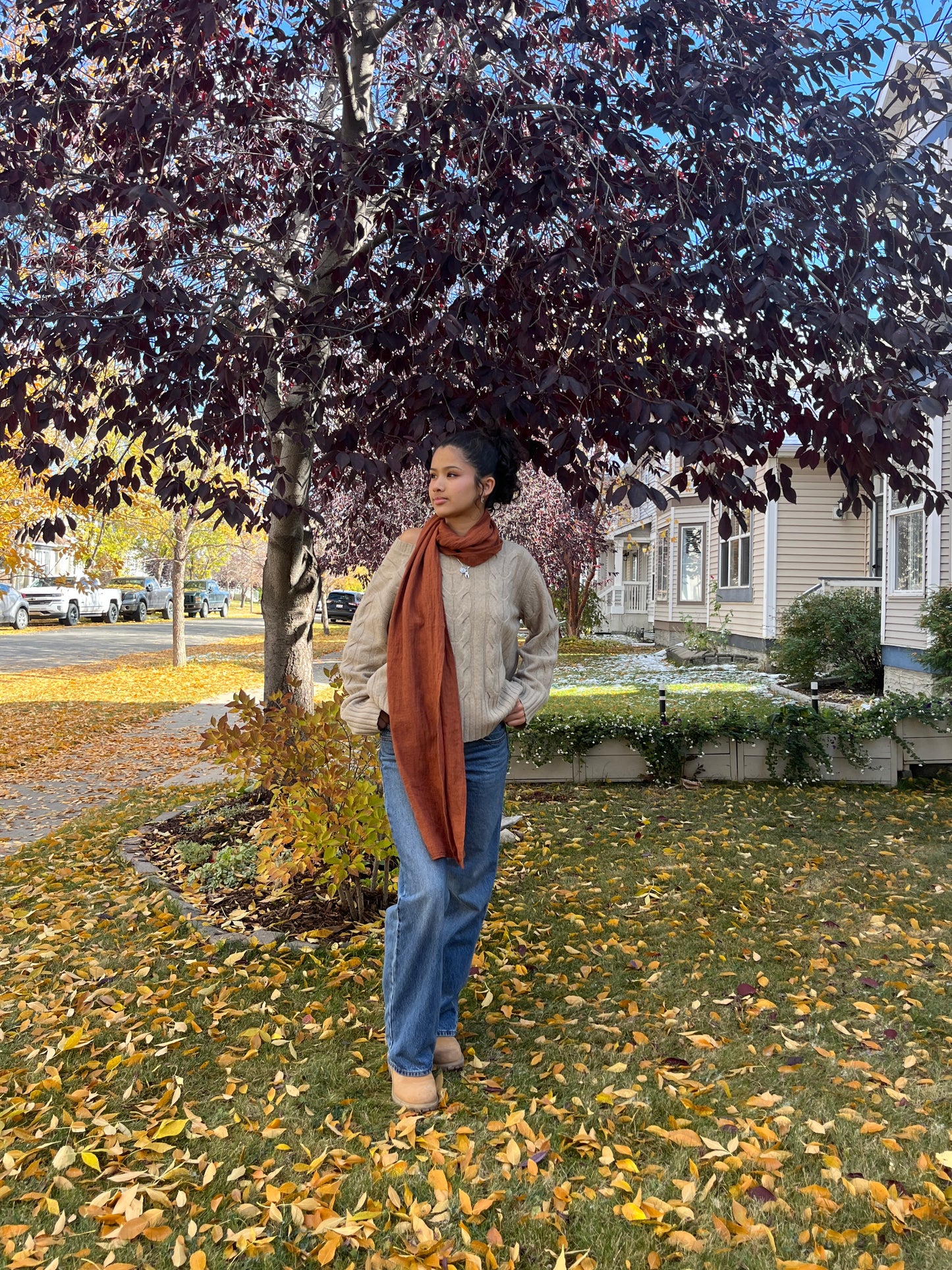 Long Linen Scarf