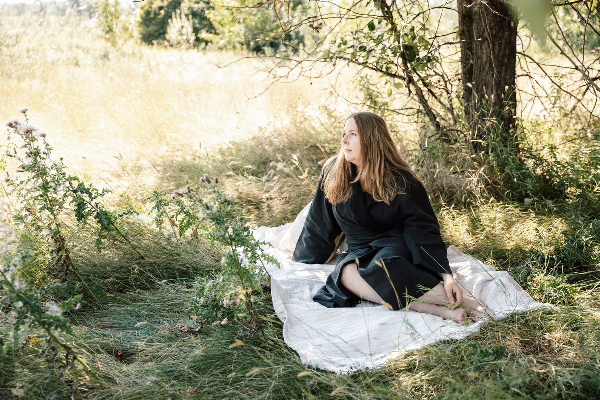 Siena Linen Robe - Cotton Lined