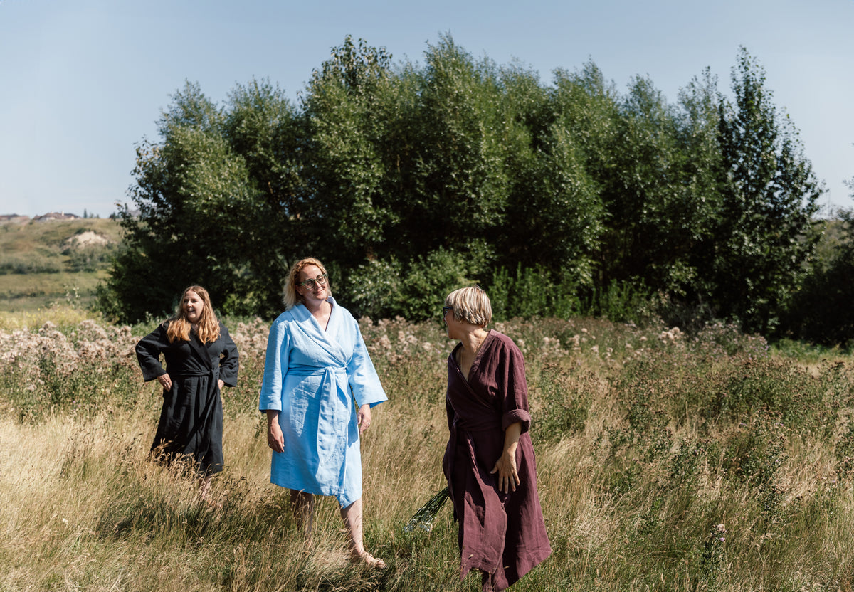 Siena Linen Robe - Cotton Lined