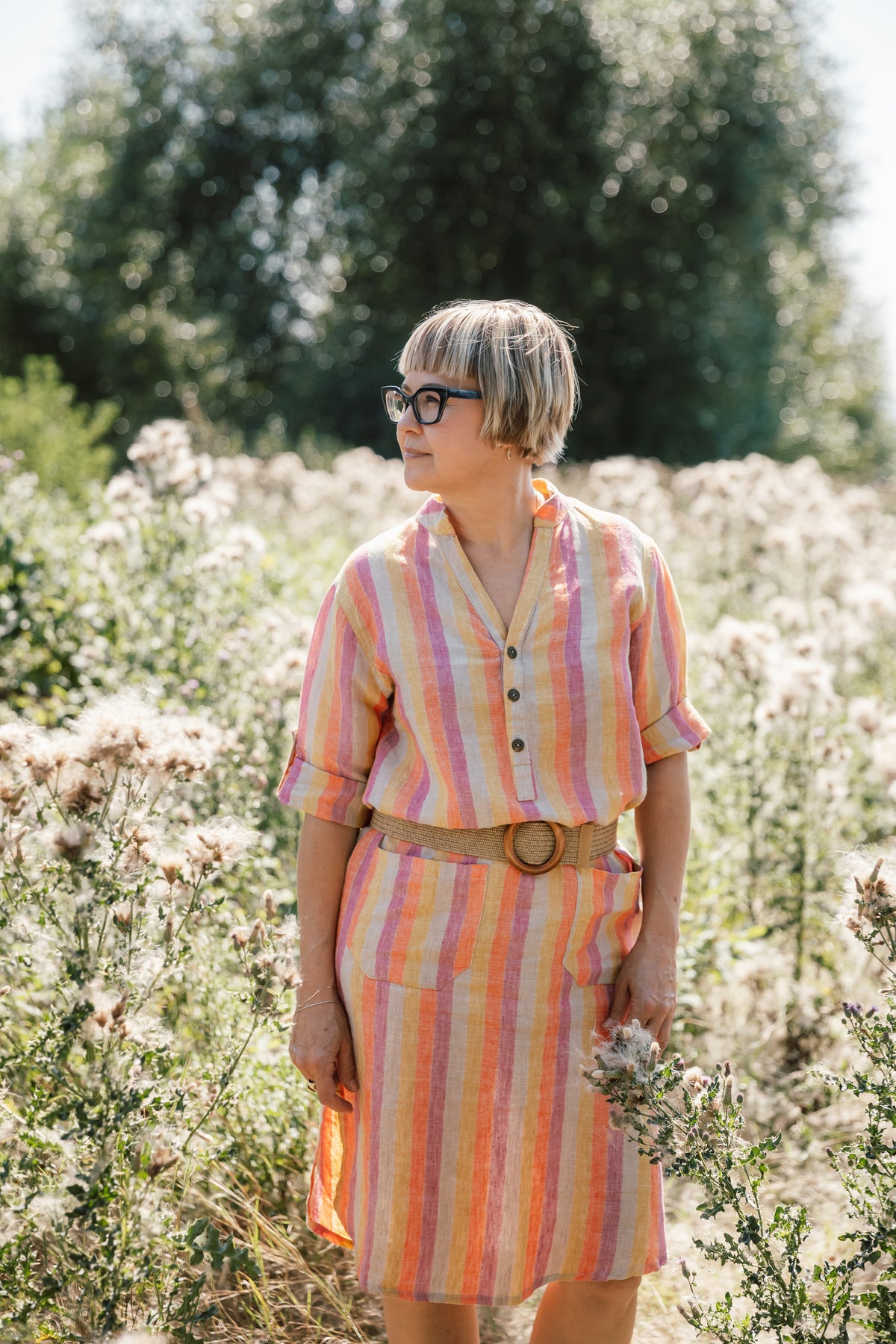 The Porto Linen Dress - Midi