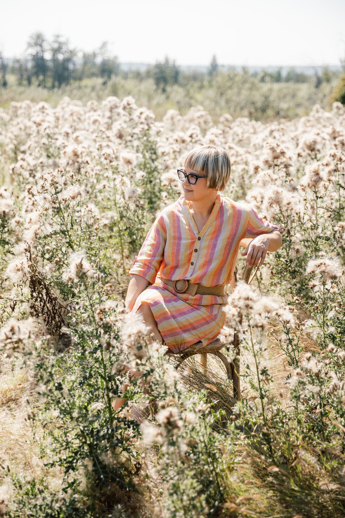 The Porto Linen Dress - Midi