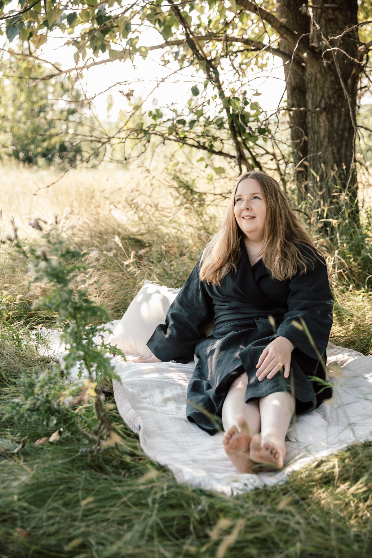 Siena Linen Robe - Cotton Lined